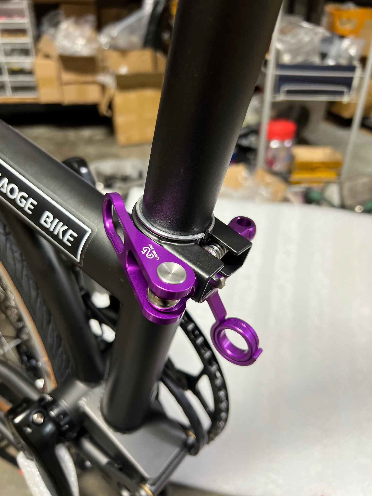 Trifold bike seat post clamp Aluminium alloy Liaoge Bike