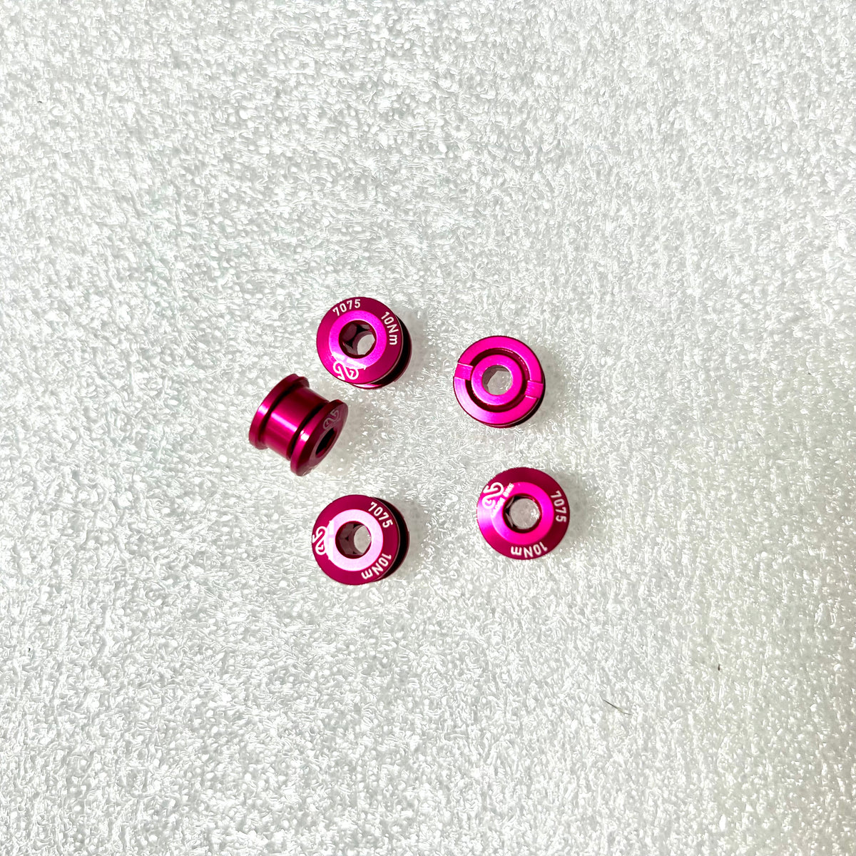Bicycle chainring 5 pieces colourful screws/bolts and nuts Aluminium CNC cut Liaoge Bike