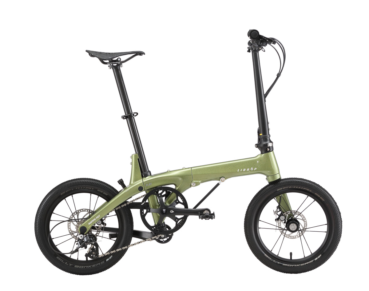 LiDrop Carbon Fiber folding bike model H01 H6s Ultra light foldable bike 16" inch wheels, disc brake, Shimano Tiagra gear, latest version