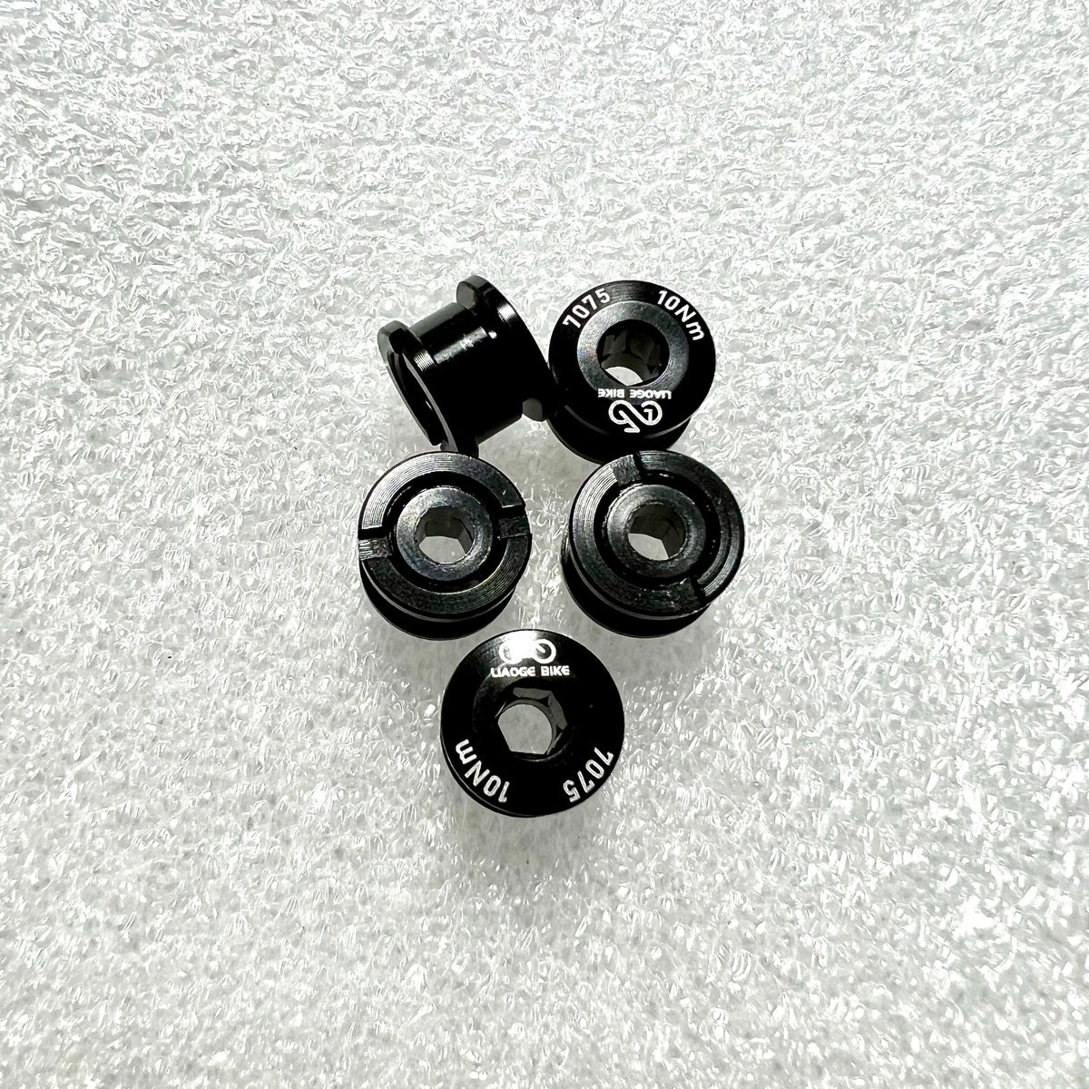 Bicycle chainring 5 pieces colourful screws/bolts and nuts Aluminium CNC cut Liaoge Bike