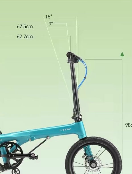 LiDrop Carbon Fiber folding bike model H01 H6s Ultra light foldable bike 16" inch wheels, disc brake, Shimano Tiagra gear, latest version