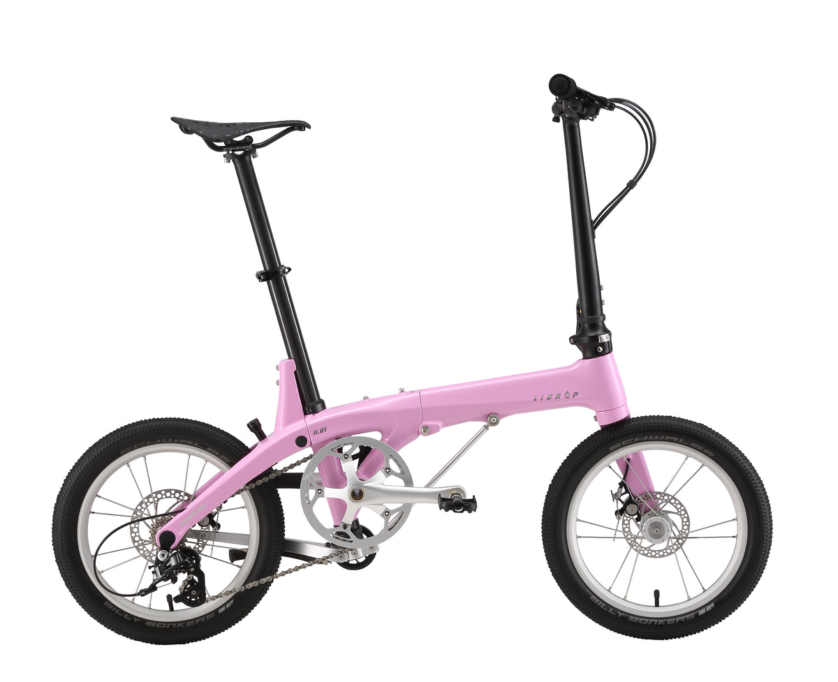 LiDrop Carbon Fiber folding bike model H01 H6s Ultra light foldable bike 16" inch wheels, disc brake, Shimano Tiagra gear, latest version