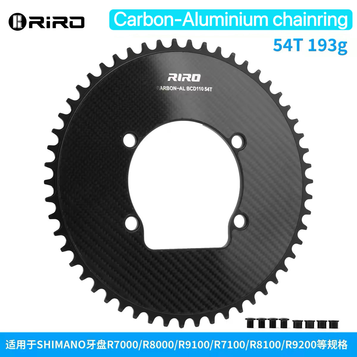 Carbon fiber crankset THERPANTAHI crank arms with RIRO Carbon-Aluminium chainring for Java Neo/J-Air light weight