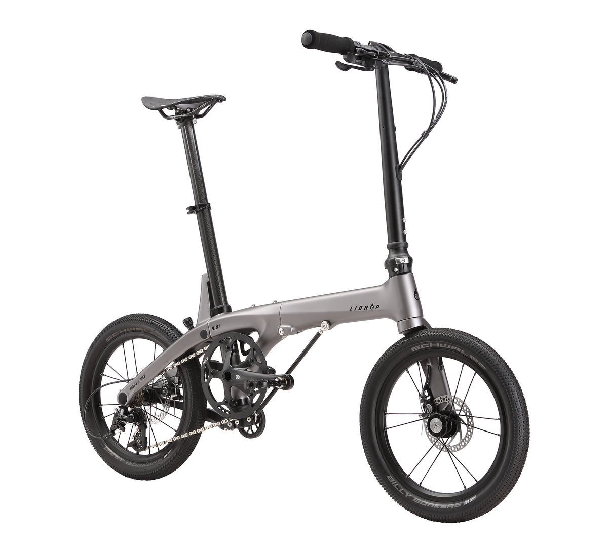 LiDrop Carbon Fiber folding bike model H01 H6s Ultra light foldable bike 16" inch wheels, disc brake, Shimano Tiagra gear, latest version