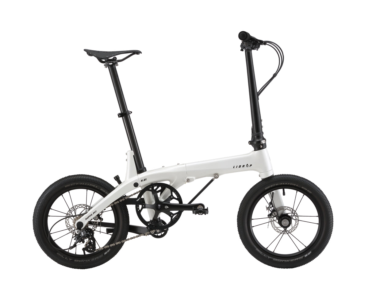 LiDrop Carbon Fiber folding bike model H01 H6s Ultra light foldable bike 16" inch wheels, disc brake, Shimano Tiagra gear, latest version