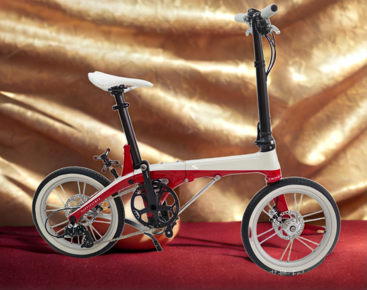LiDrop Carbon Fiber folding bike model H01 H6s Ultra light foldable bike 16" inch wheels, disc brake, Shimano Tiagra gear, latest version