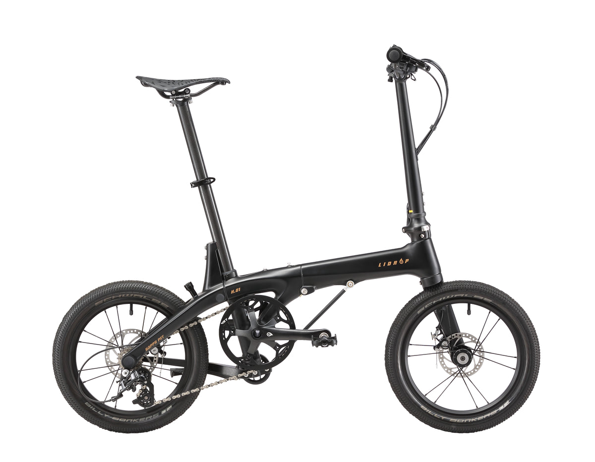 LiDrop Carbon Fiber folding bike model H01 H6s Ultra light foldable bike 16" inch wheels, disc brake, Shimano Tiagra gear, latest version