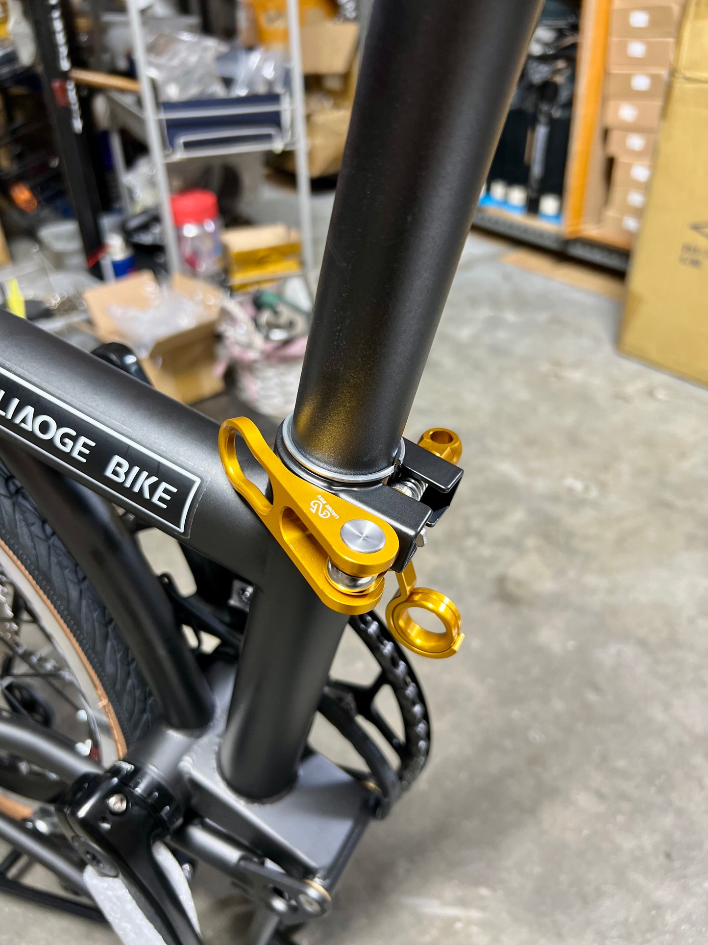 Trifold bike seat post clamp Aluminium alloy Liaoge Bike