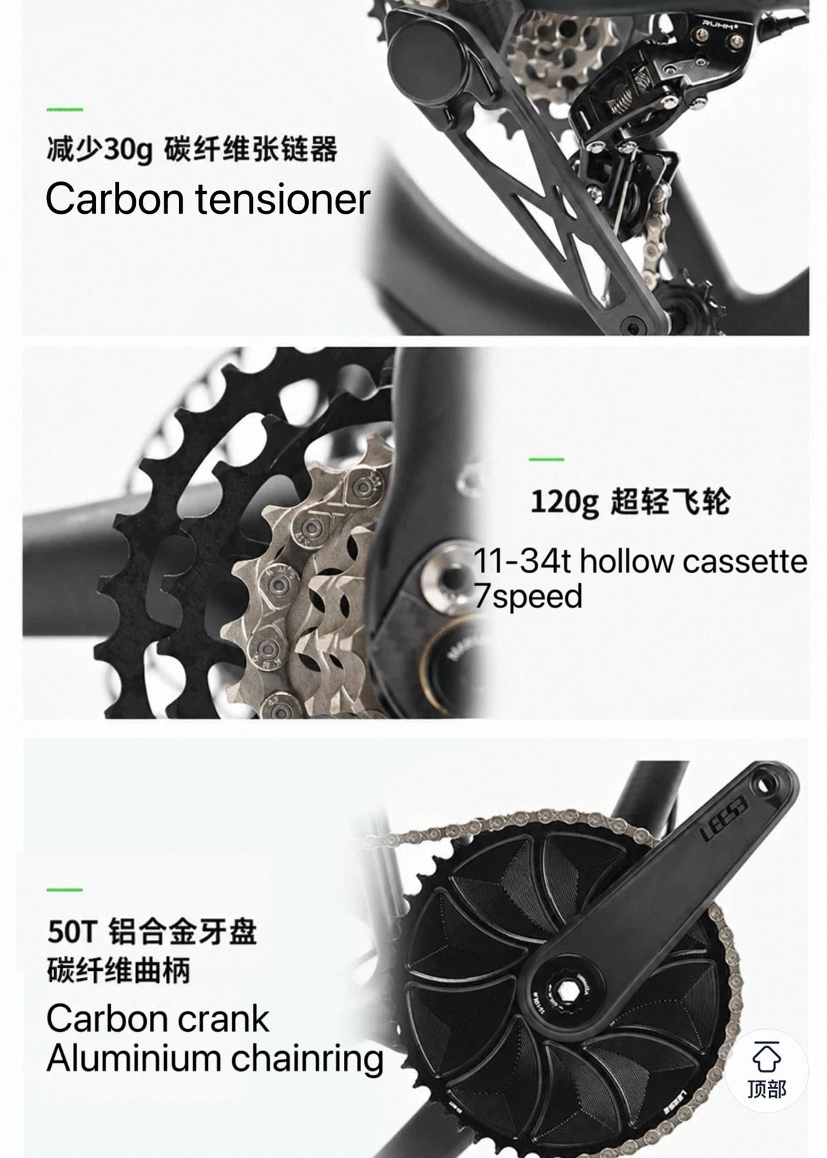RUHM 5D II ultralight Carbon fiber trifold bike 6.6kg 7speed 16” wheels hydraulic disc brake