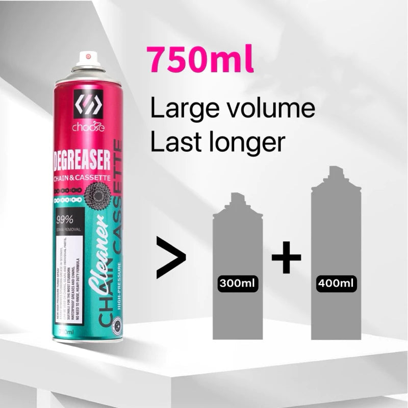 CHOOSE bike cleaner, chain and cassette cleanser 750ml high efficiency