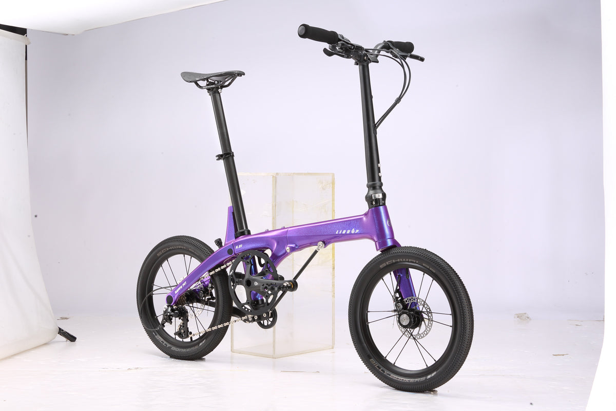 LiDrop Carbon Fiber folding bike model H01 H6s Ultra light foldable bike 16" inch wheels, disc brake, Shimano Tiagra gear, latest version