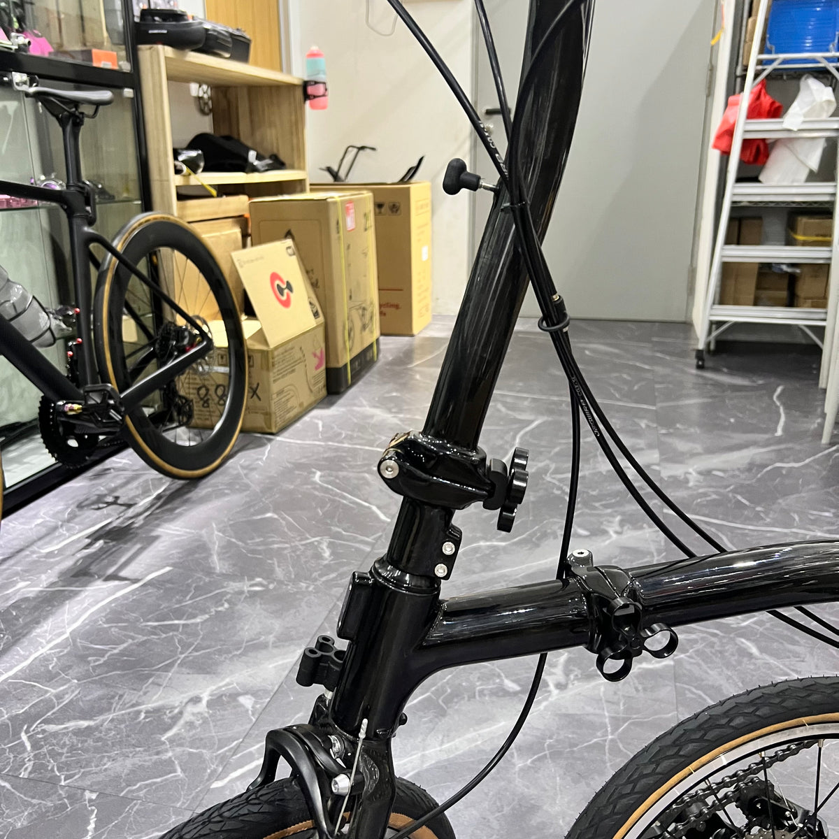Liaoge C7 Carbon fiber trifold bike 16” wheels super light weight 7 speed 7kg