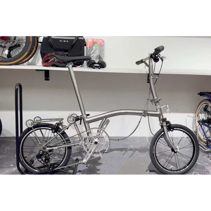 Titanium bike 16 inch trifold light weight custom build