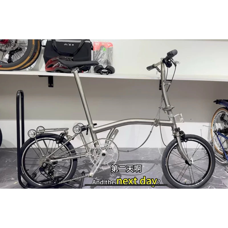 Titanium bike 16 inch trifold light weight custom build