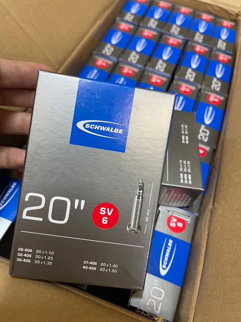 SCHWALBE INNER TUBE 16, 18 AND 20INCH SV4 AND SV6