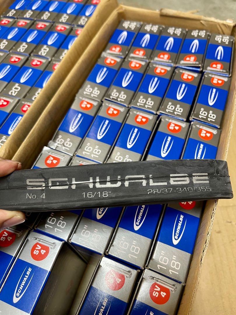 SCHWALBE INNER TUBE 16, 18 AND 20INCH SV4 AND SV6