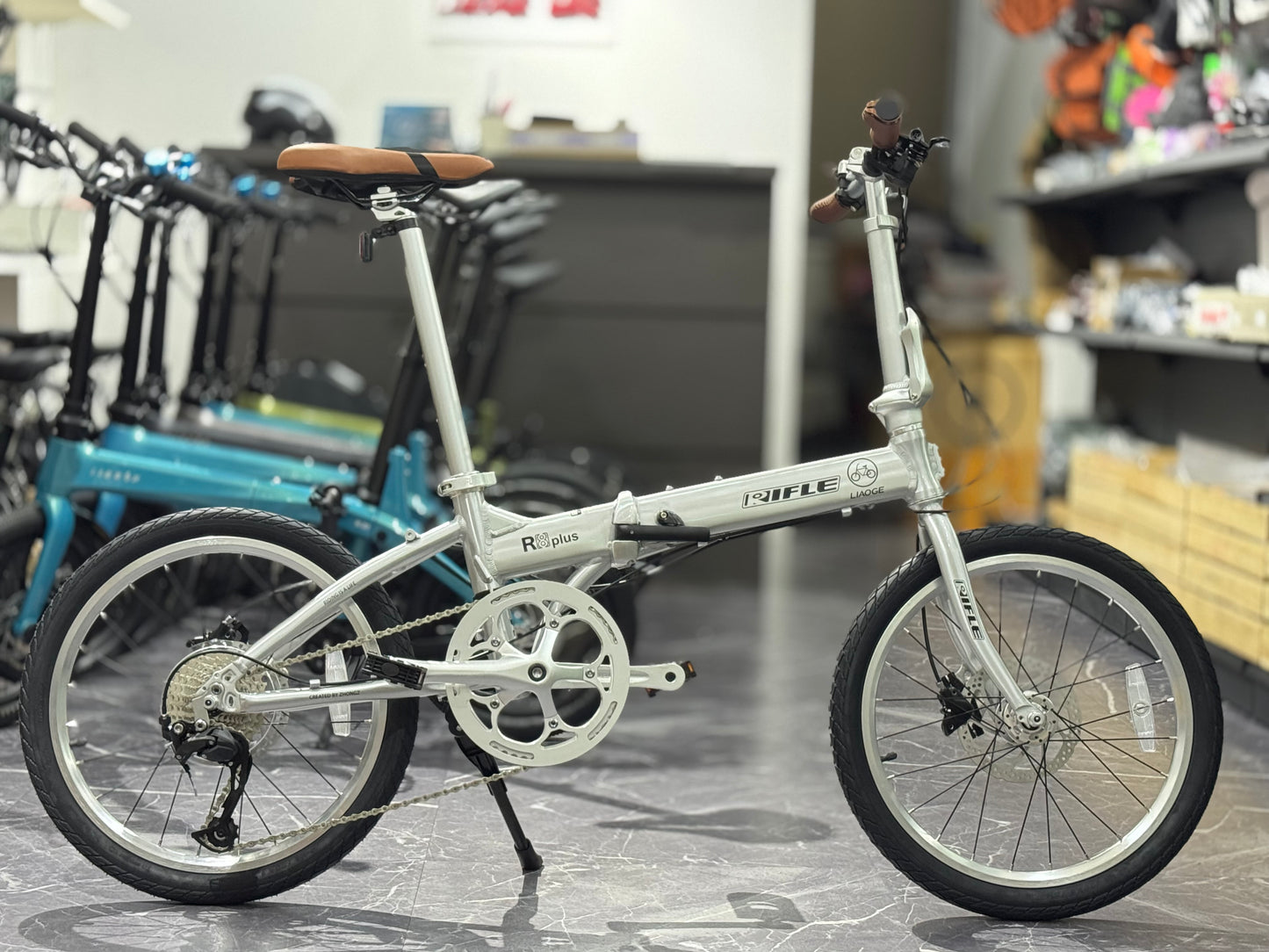 RIFLE R8+ UPGRADED ! SHIMANO 9 SPEED LIGHT WEIGHT 20 INCH ALUMINUM FOLDABLE BIKE SHIMANO HYDRAULIC DISC BRAKES