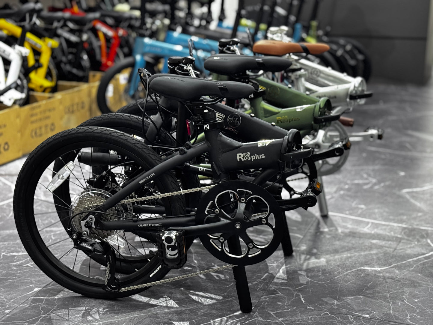 RIFLE R8+ UPGRADED ! SHIMANO 9 SPEED LIGHT WEIGHT 20 INCH ALUMINUM FOLDABLE BIKE SHIMANO HYDRAULIC DISC BRAKES