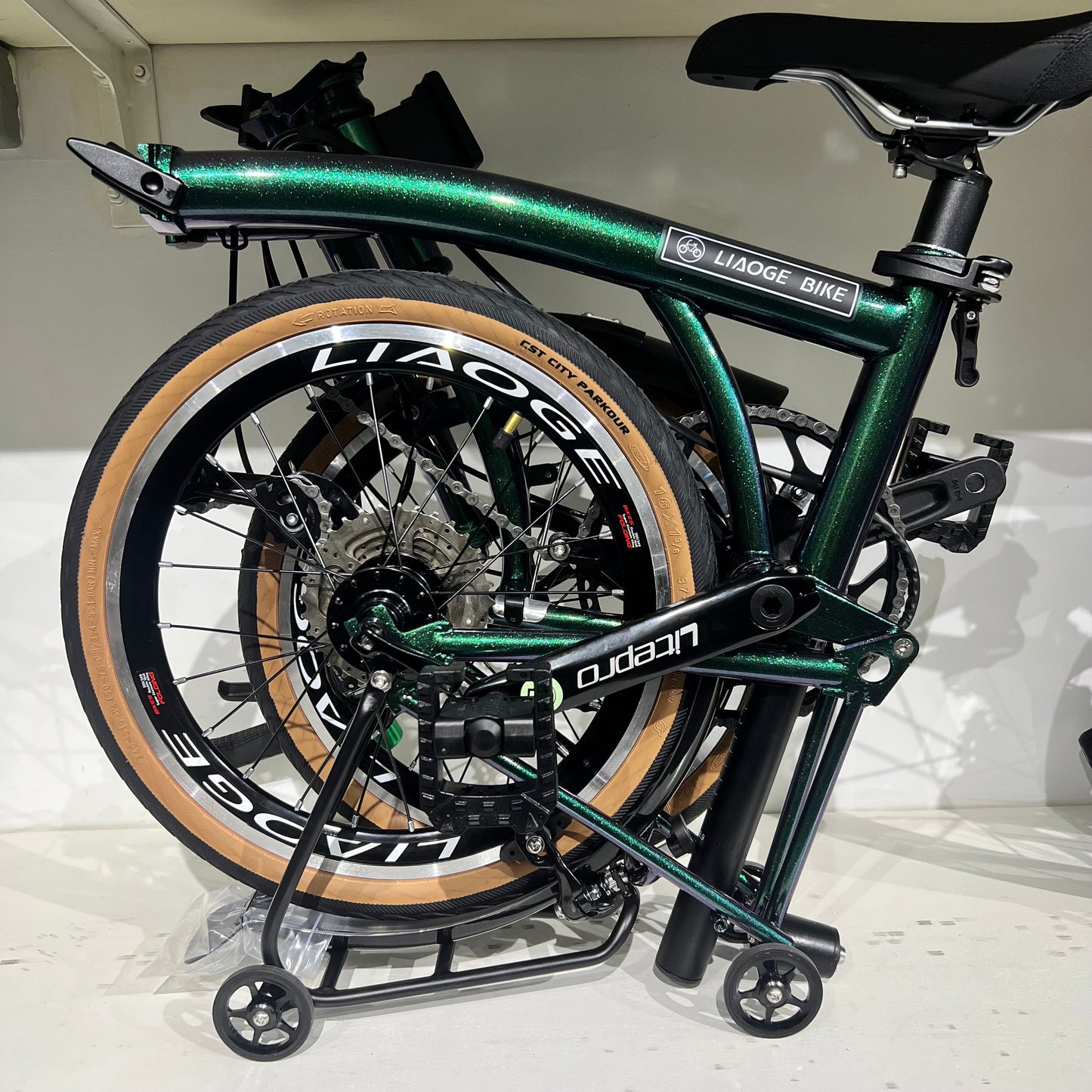 [ LIAOGE BIKE ] Liaoge 888 20 inch trifold bike bicycle rim brake 9 speed folding stable ride ( Latest Model )