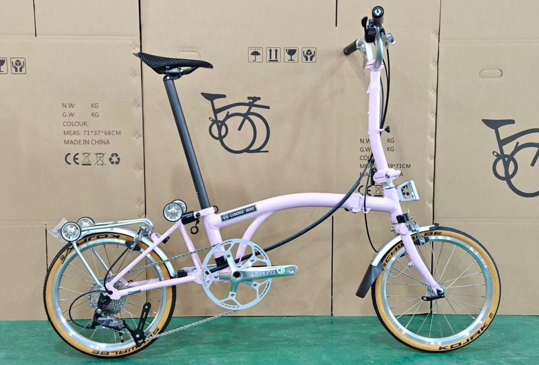 Liaoge L9 Aluminium trifold bike light weight 9speed Shimano Sora Brompton / Aceoffix style folding