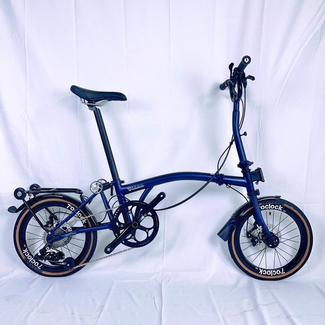 Oltre foldable bike disc brake 9speed external gear Oilslick Electro silver