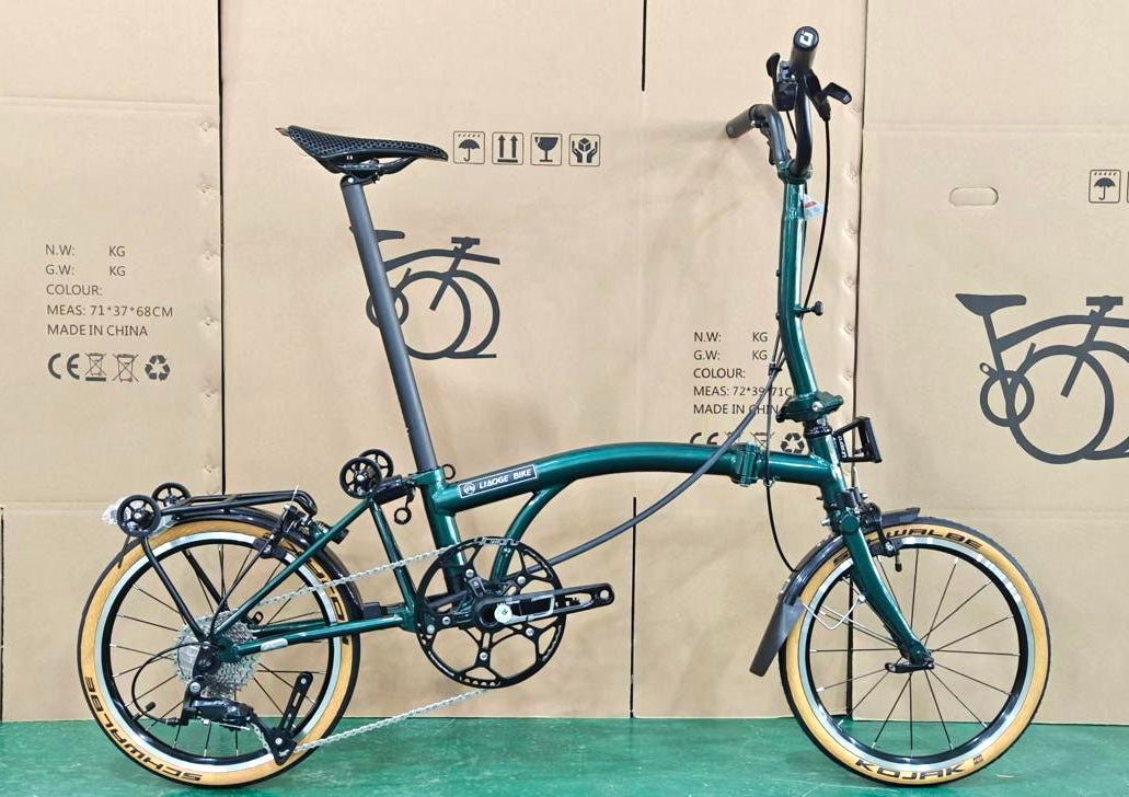 Liaoge L9 Aluminium trifold bike light weight 9speed Shimano Sora Brompton / Aceoffix style folding