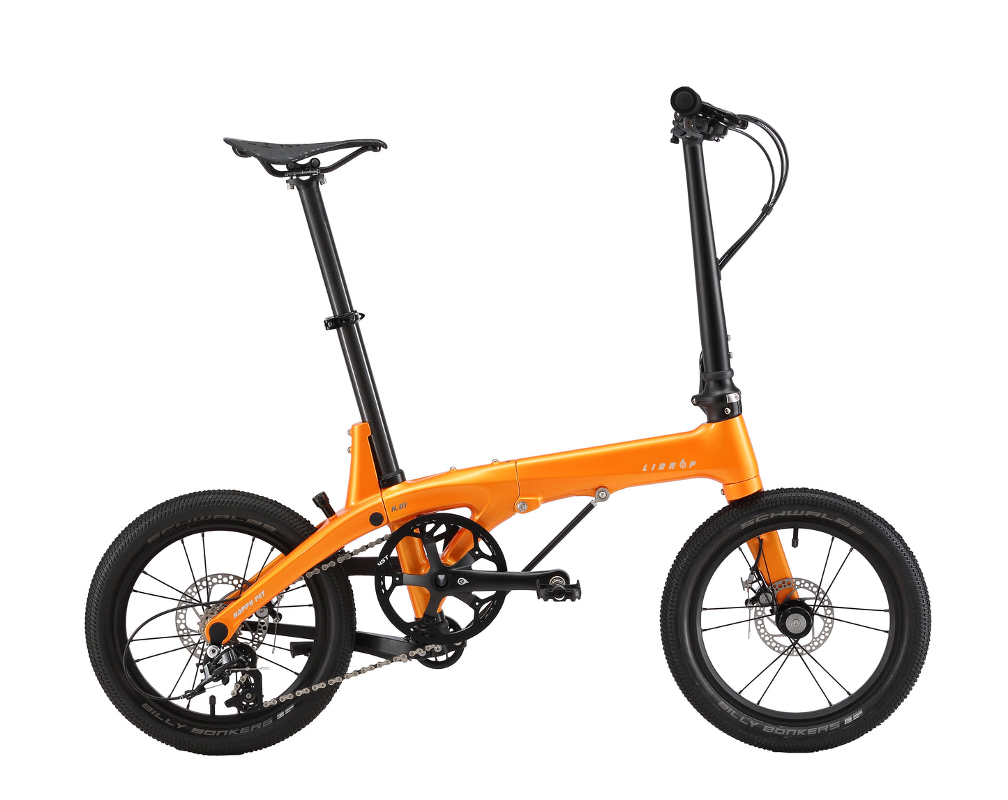 LiDrop folding bike Carbon Fiber Ultra light bike 16" inch wheel 5 speed / Liaoge