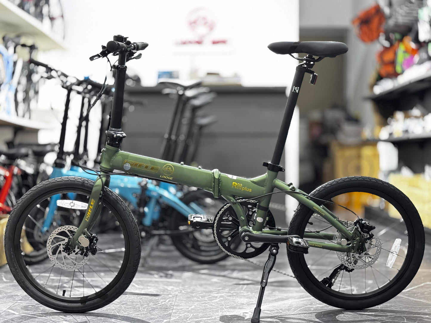 RIFLE R8+ UPGRADED ! SHIMANO 9 SPEED LIGHT WEIGHT 20 INCH ALUMINUM FOLDABLE BIKE SHIMANO HYDRAULIC DISC BRAKES