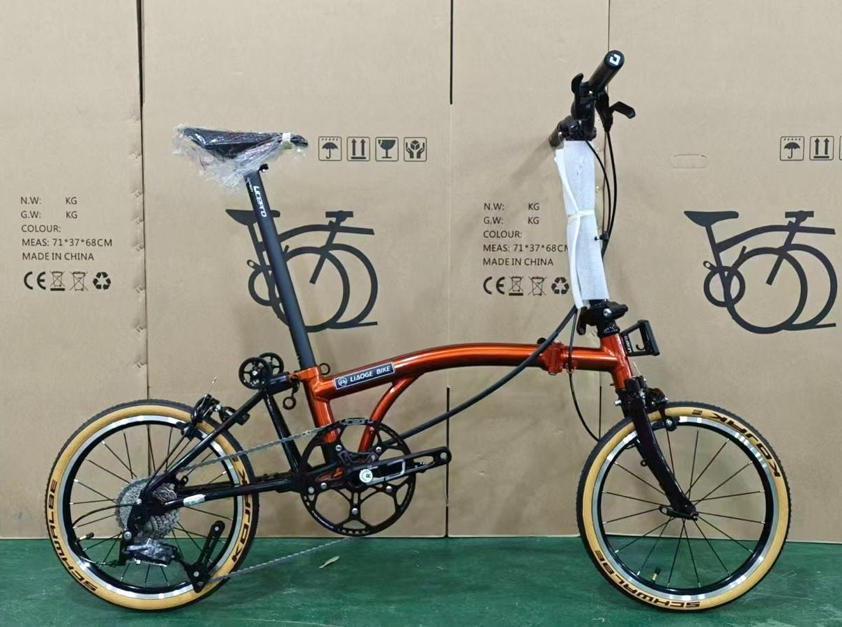 Liaoge L9 Aluminium trifold bike light weight 9speed Shimano Sora Brompton / Aceoffix style folding