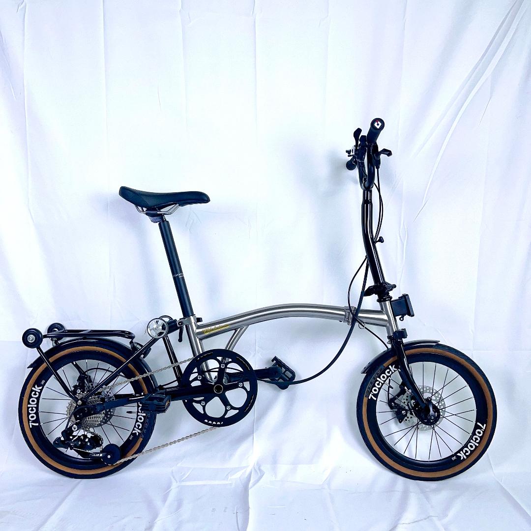 Oltre foldable bike disc brake 9speed external gear Oilslick Electro silver