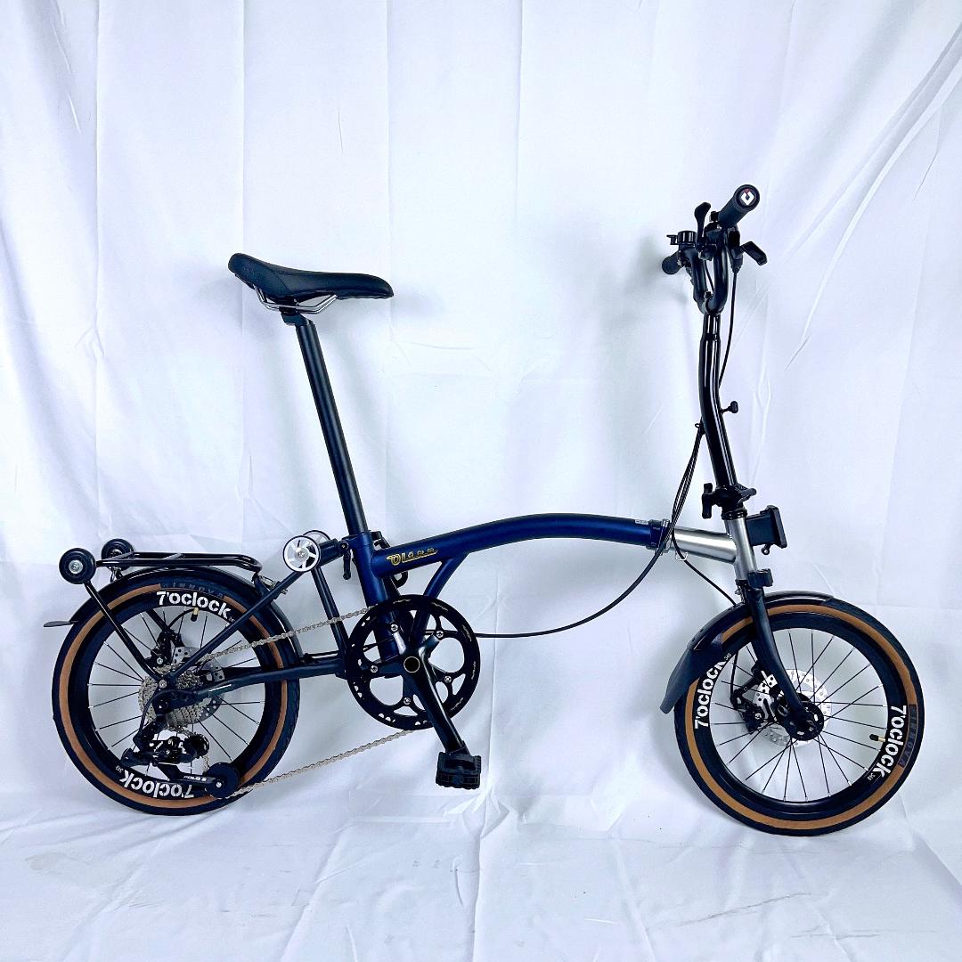 Oltre foldable bike disc brake 9speed external gear Oilslick Electro silver