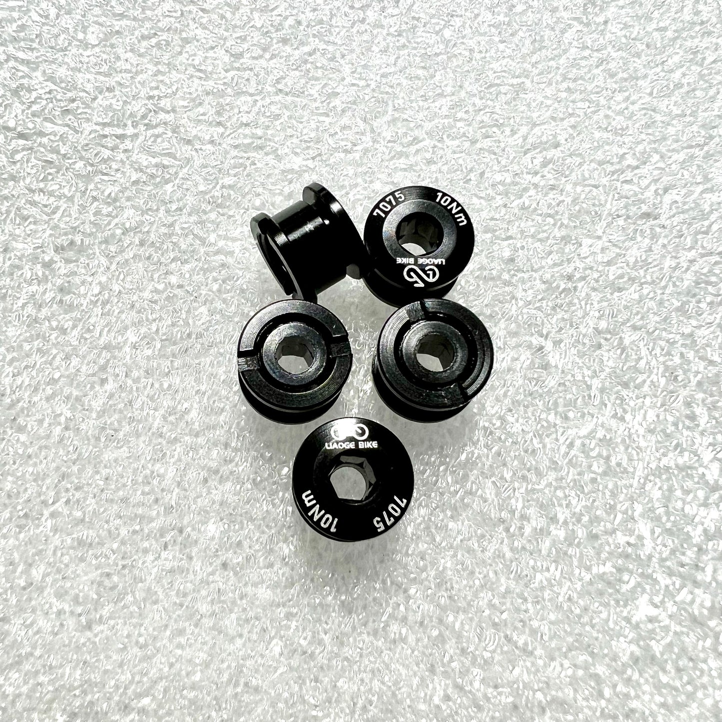 Bicycle chainring 5 pieces colourful screws/bolts and nuts Aluminium CNC cut Liaoge Bike