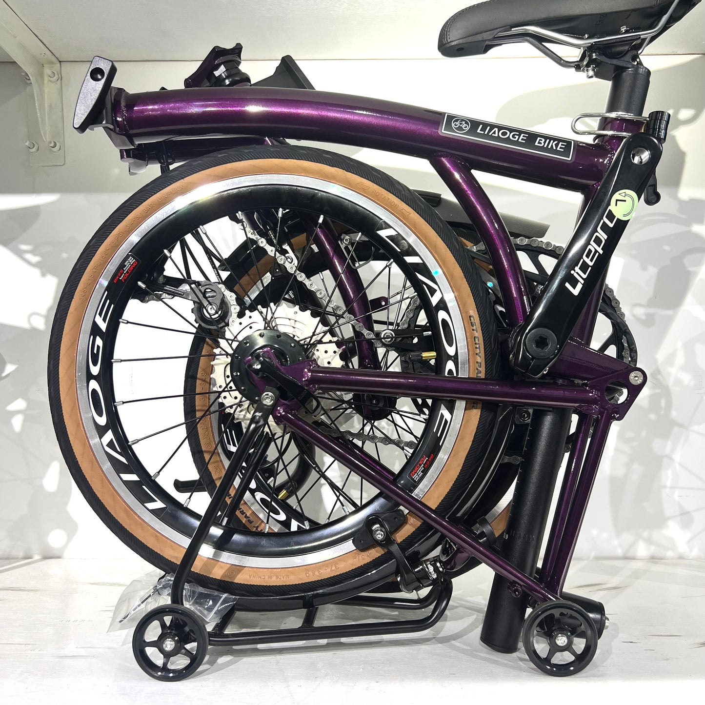 [ LIAOGE BIKE ] Liaoge888 20 inch trifold bike bicycle rim brake 9 speed folding stable ride ( Latest Model )