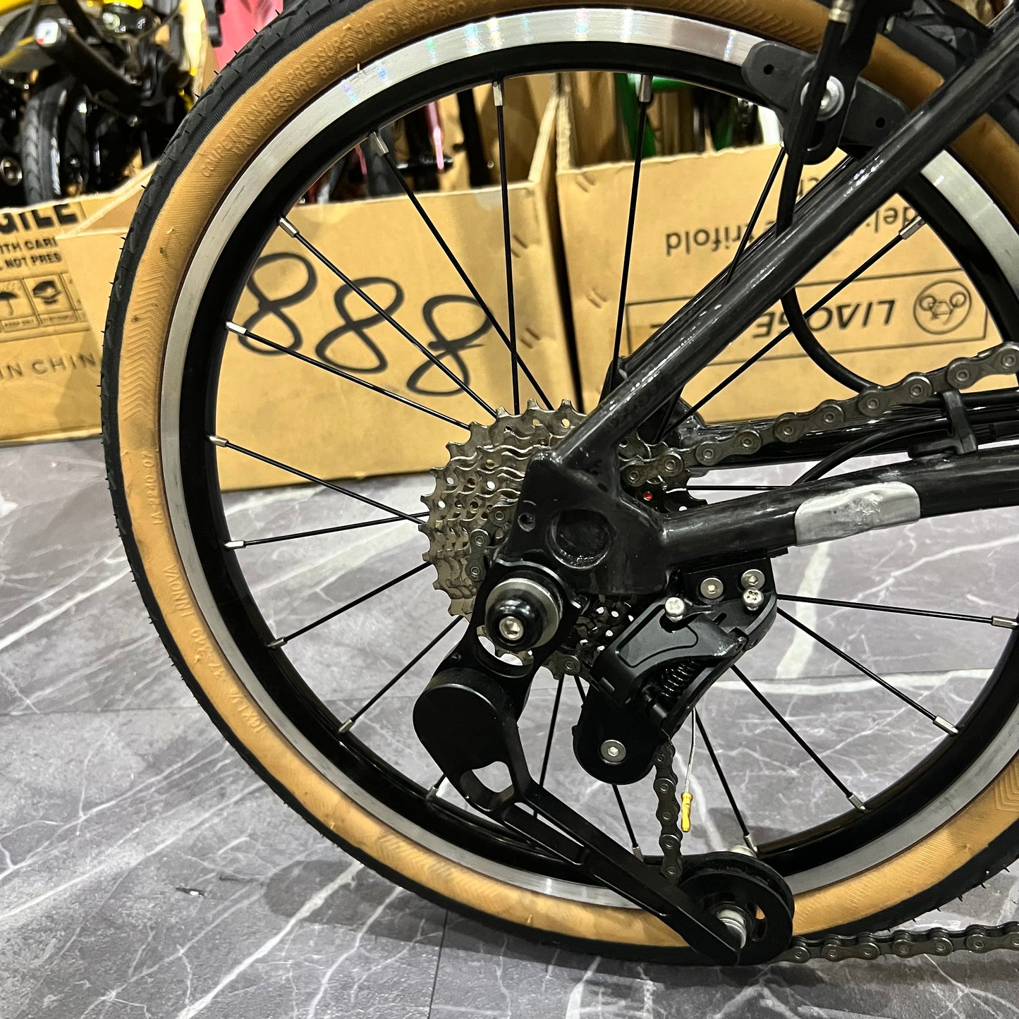 Liaoge C7 Carbon fiber trifold bike 16” wheels super light weight 7 speed 7kg