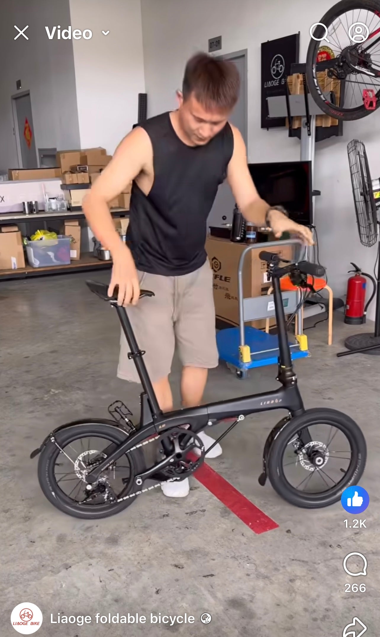 LiDrop folding bike Carbon Fiber Ultra light bike 16" inch wheel 5 speed / Liaoge