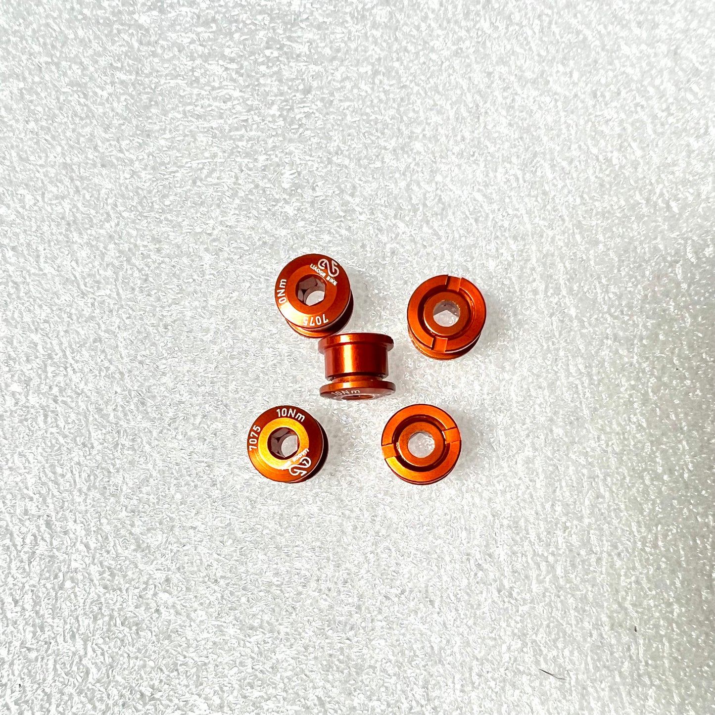 Bicycle chainring 5 pieces colourful screws/bolts and nuts Aluminium CNC cut Liaoge Bike