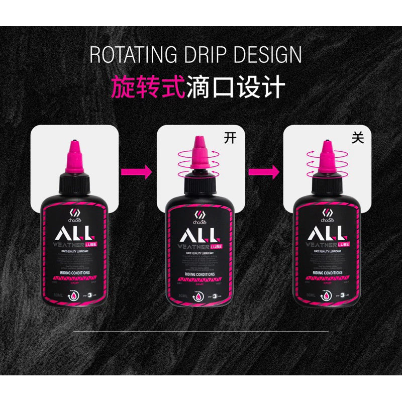 CHOOSE Bike chain lubricants for all weather and dry weather lube