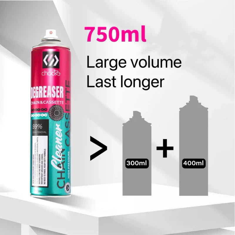 CHOOSE bike cleaner, chain and cassette cleanser 750ml high efficiency