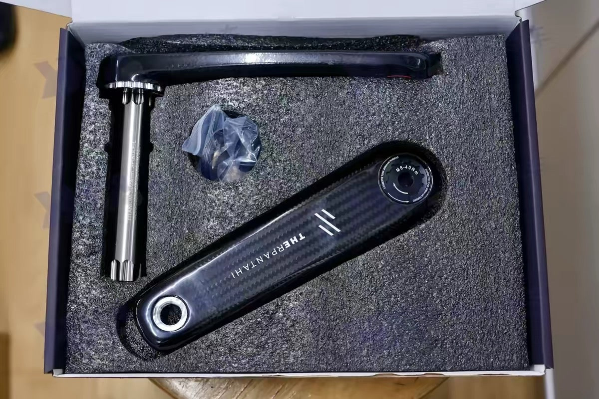 Carbon fiber crankset THERPANTAHI crank arms with RIRO Carbon-Aluminium chainring for Java Neo/J-Air light weight