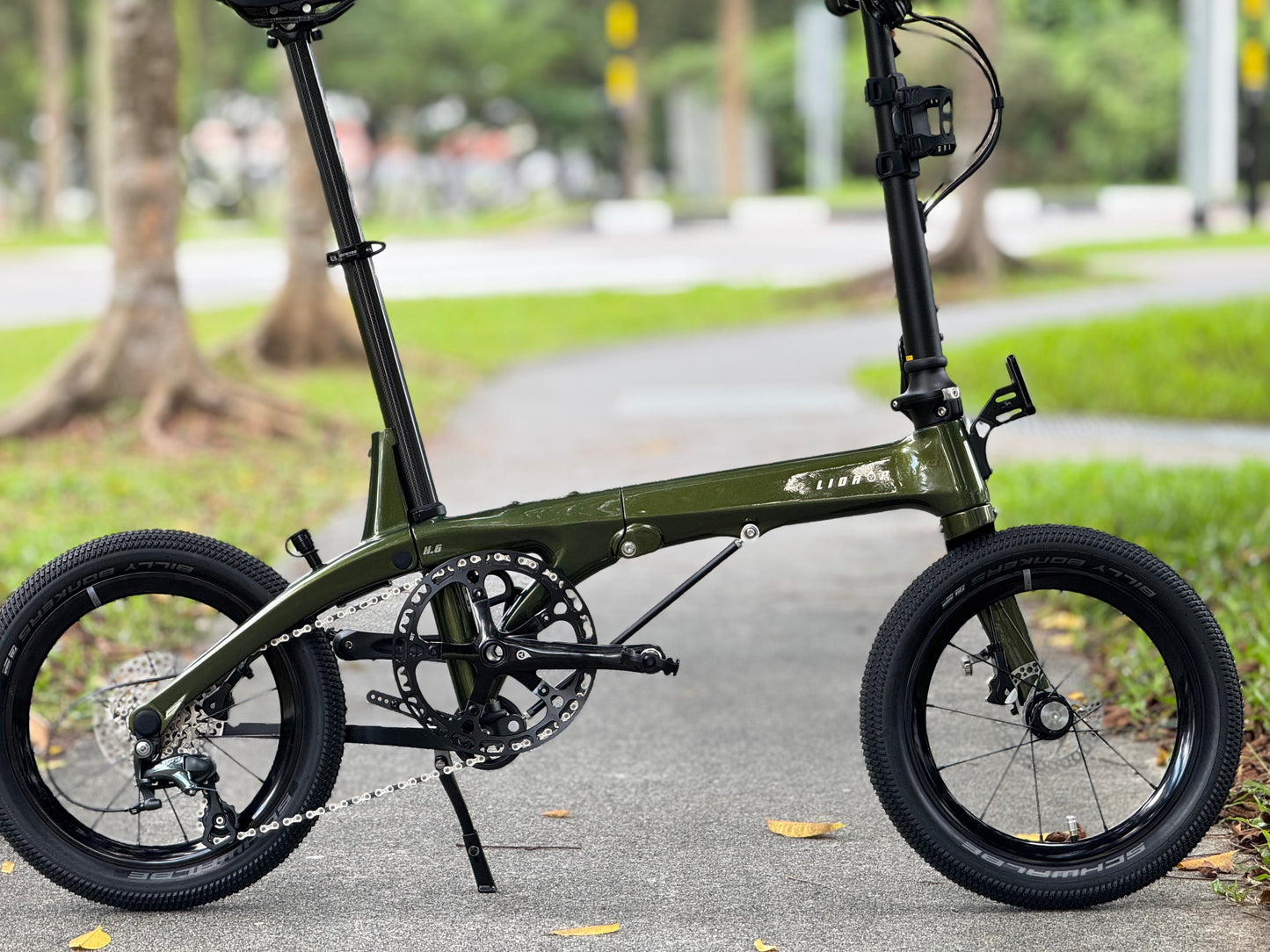 LiDrop Carbon Fiber folding bike model H01 H6s Ultra light foldable bike 16" inch wheels, disc brake, Shimano Tiagra gear, latest version