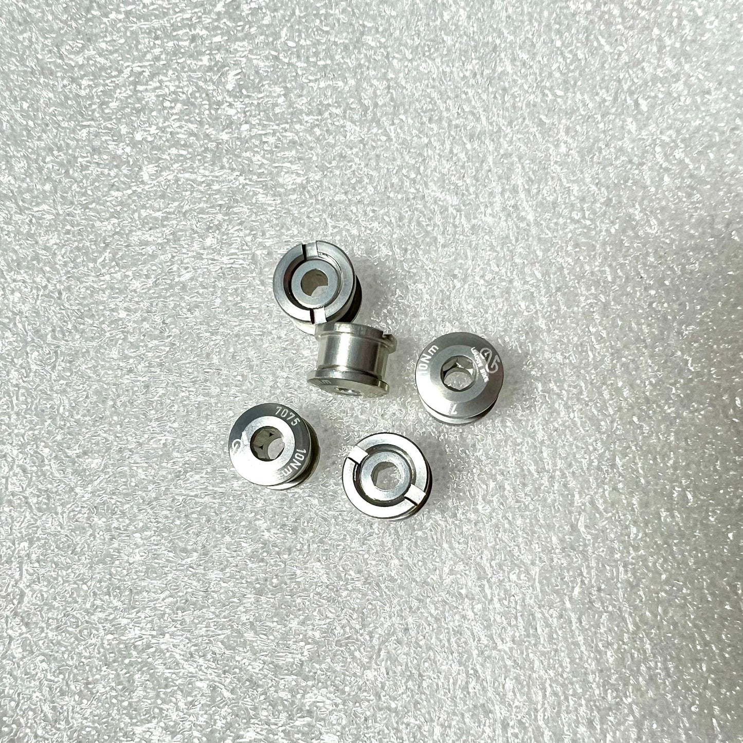 Bicycle chainring 5 pieces colourful screws/bolts and nuts Aluminium CNC cut Liaoge Bike