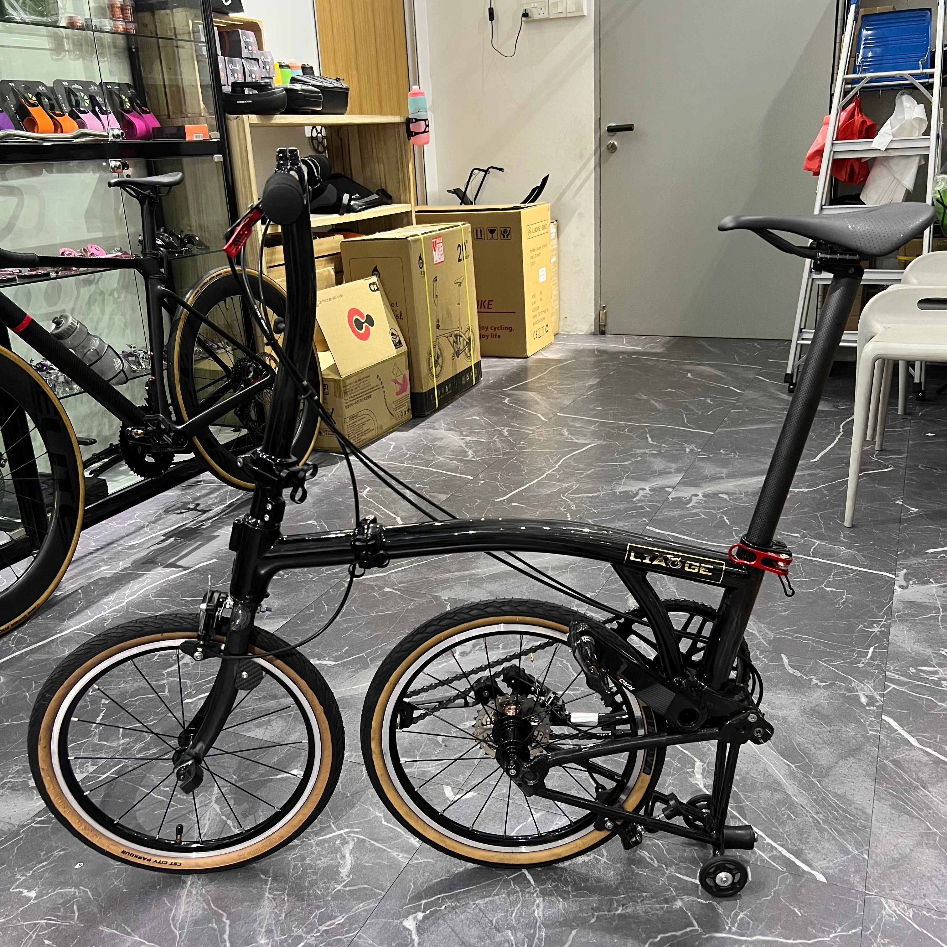 Liaoge C7 Carbon fiber trifold bike 16” wheels super light weight