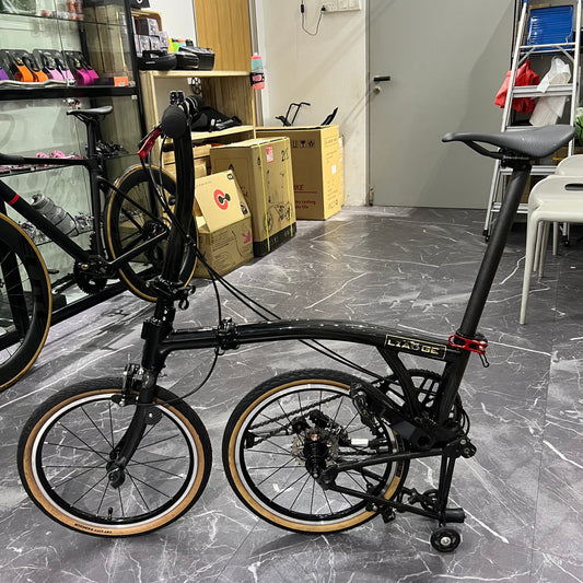 Liaoge C7 Carbon fiber trifold bike 16” wheels super light weight 7 speed 7kg
