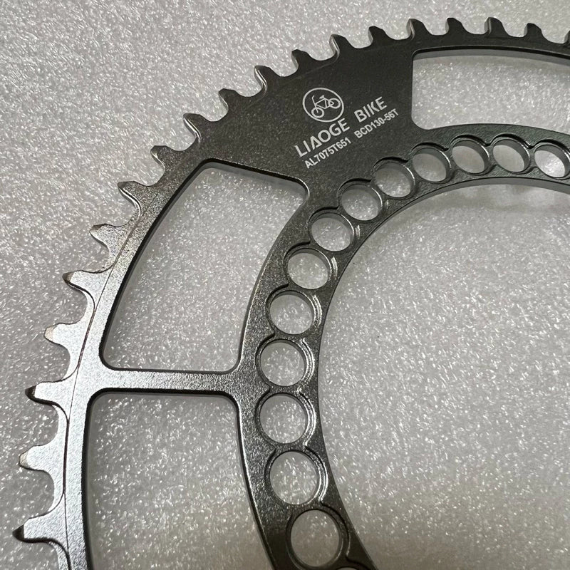 Oval shape chainring LIAOGE BIKE BCD 130 50t 52t 54t 56t