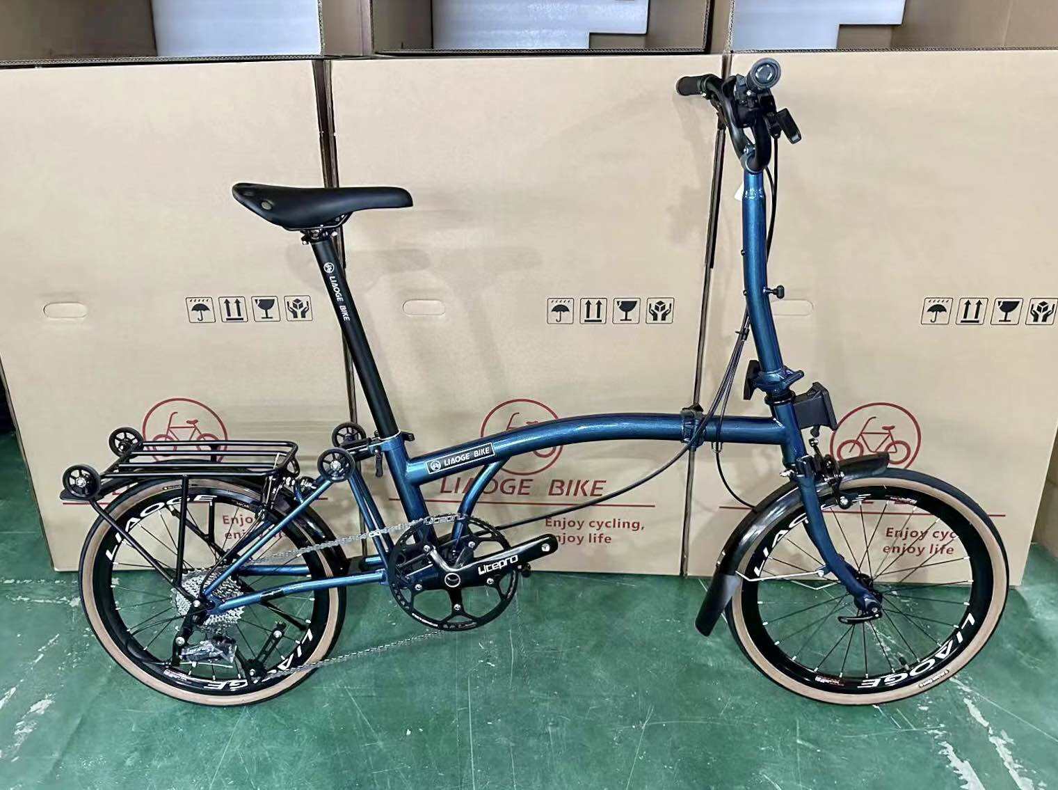 [LIAOGE BIKE] Liaoge888 20 inch trifold bike bicycle rim brake 9 speed folding stable ride (Latest Model)