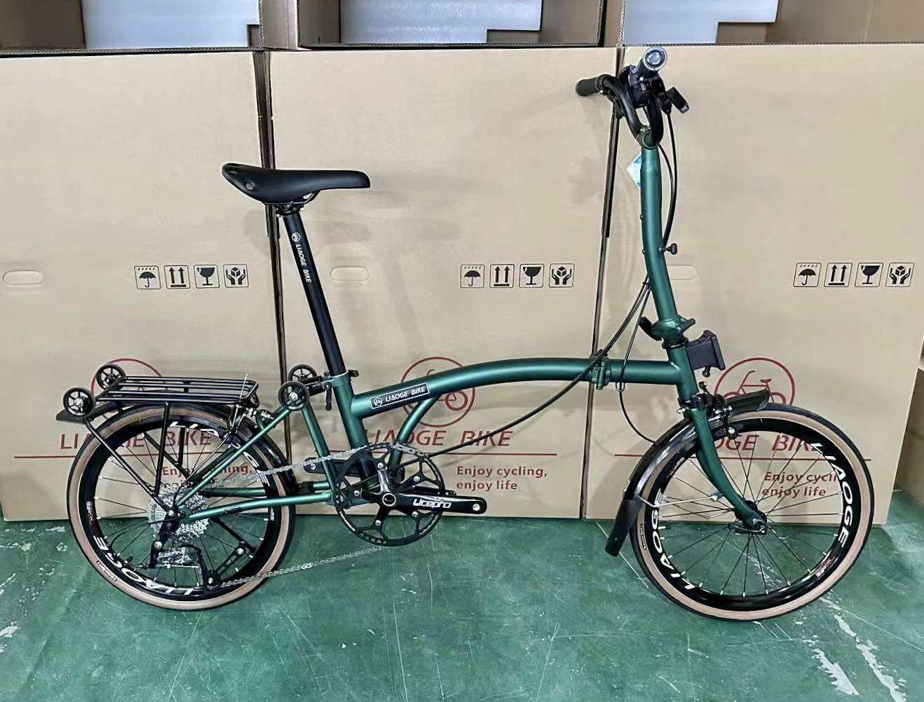 [LIAOGE BIKE] Liaoge888 20 inch trifold bike bicycle rim brake 9 speed folding stable ride (Latest Model)