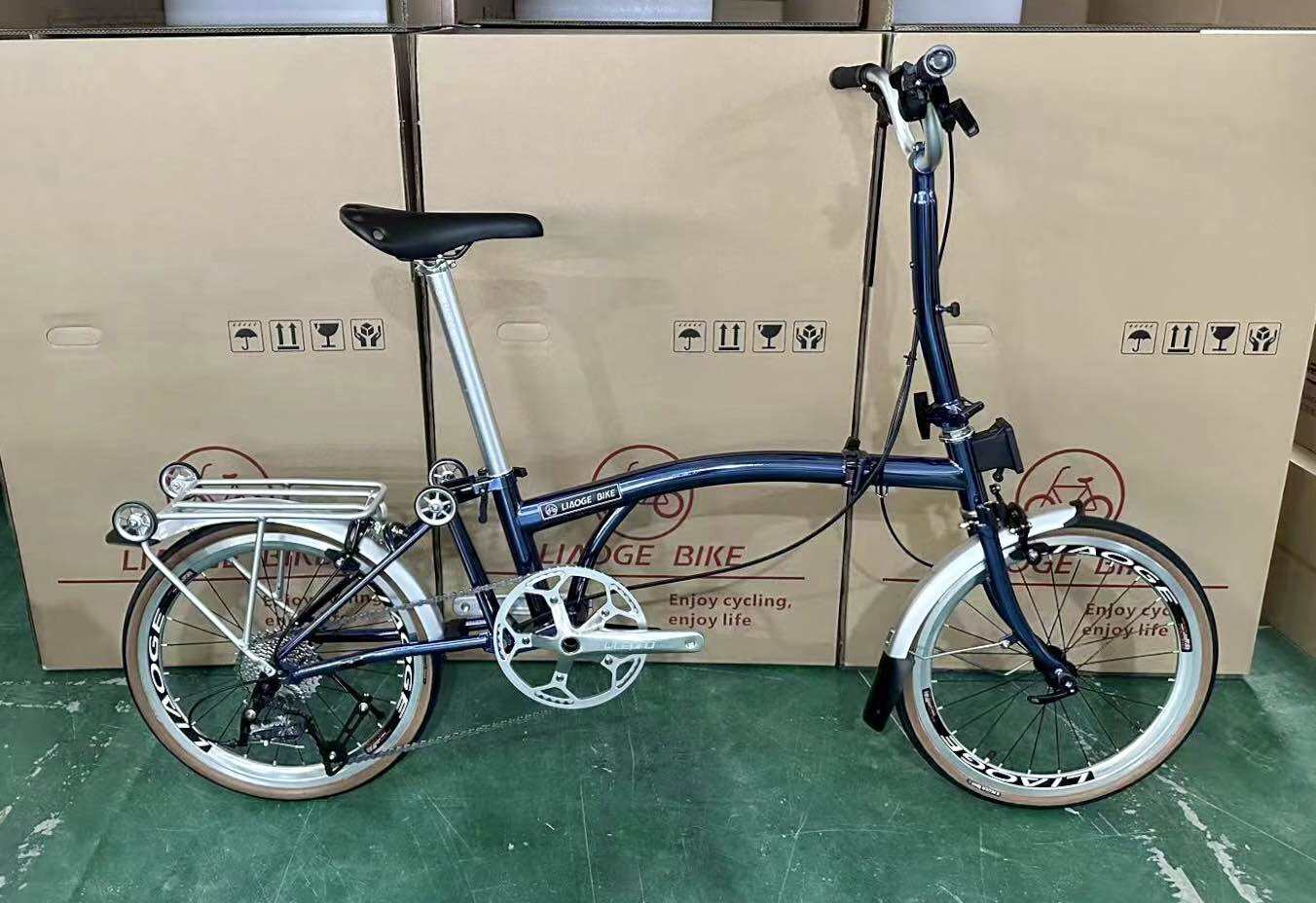 [LIAOGE BIKE] Liaoge888 20 inch trifold bike bicycle rim brake 9 speed folding stable ride (Latest Model)