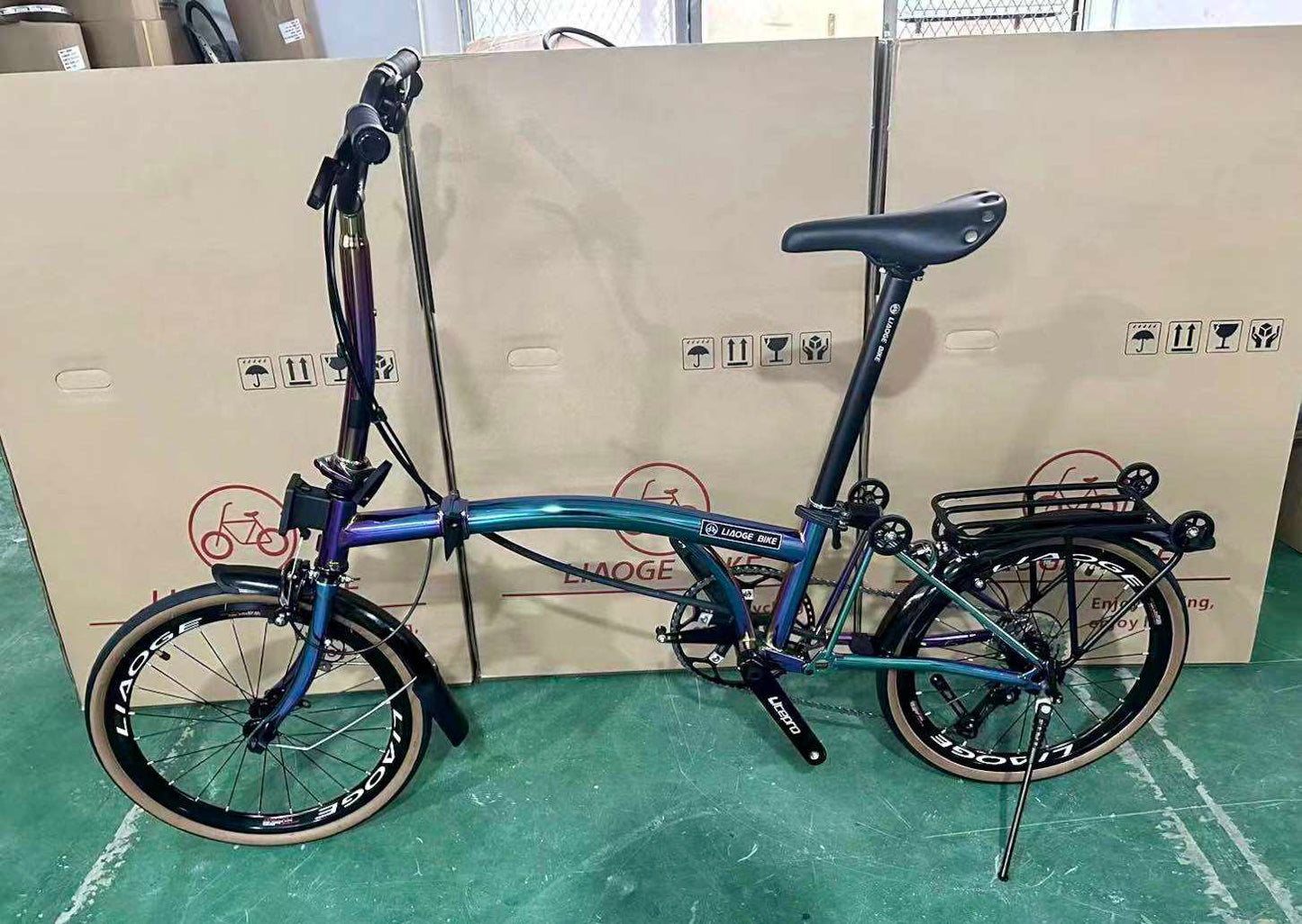 [LIAOGE BIKE] Liaoge888 20 inch trifold bike bicycle rim brake 9 speed folding stable ride (Latest Model)