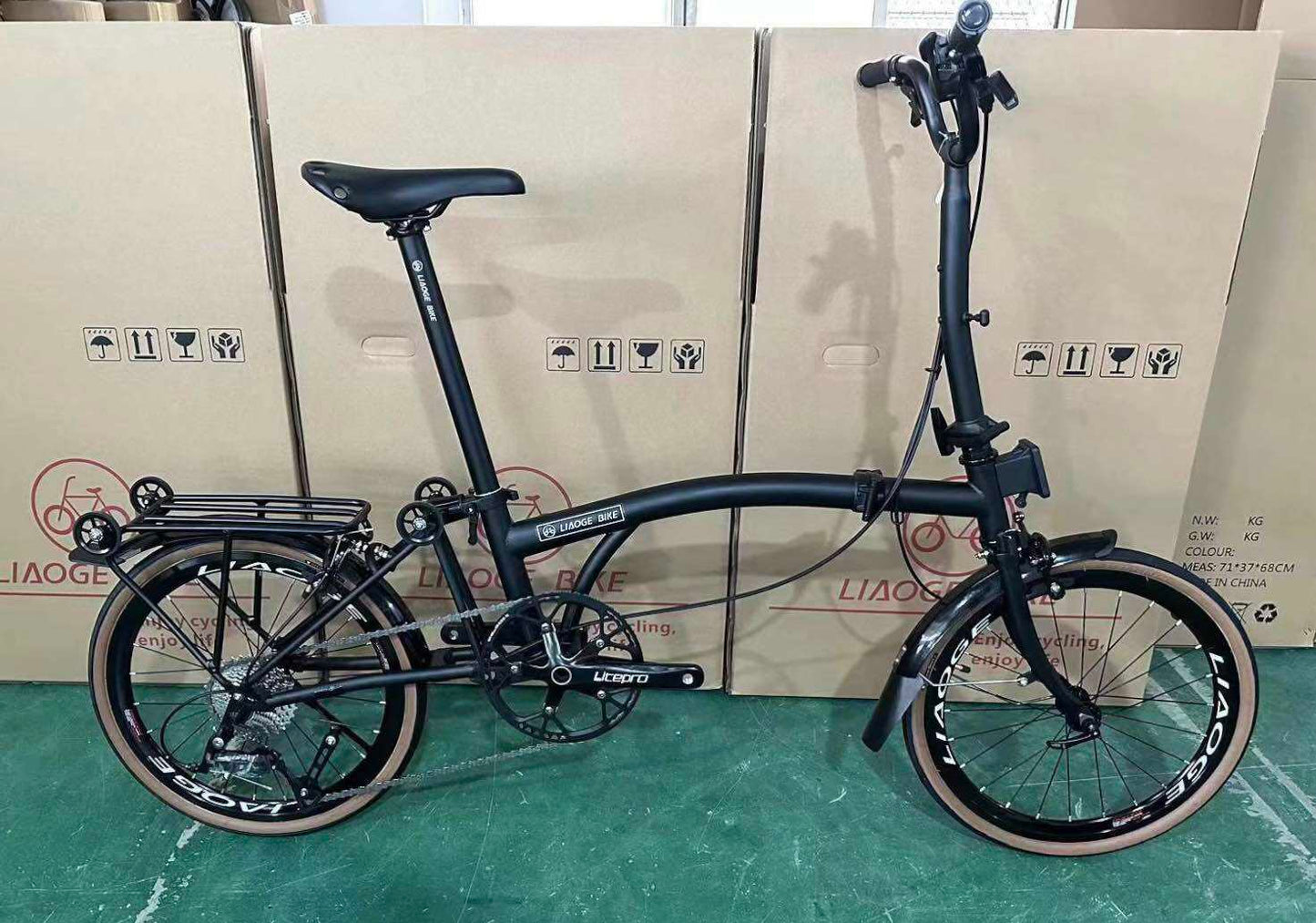 [LIAOGE BIKE] Liaoge888 20 inch trifold bike bicycle rim brake 9 speed folding stable ride (Latest Model)