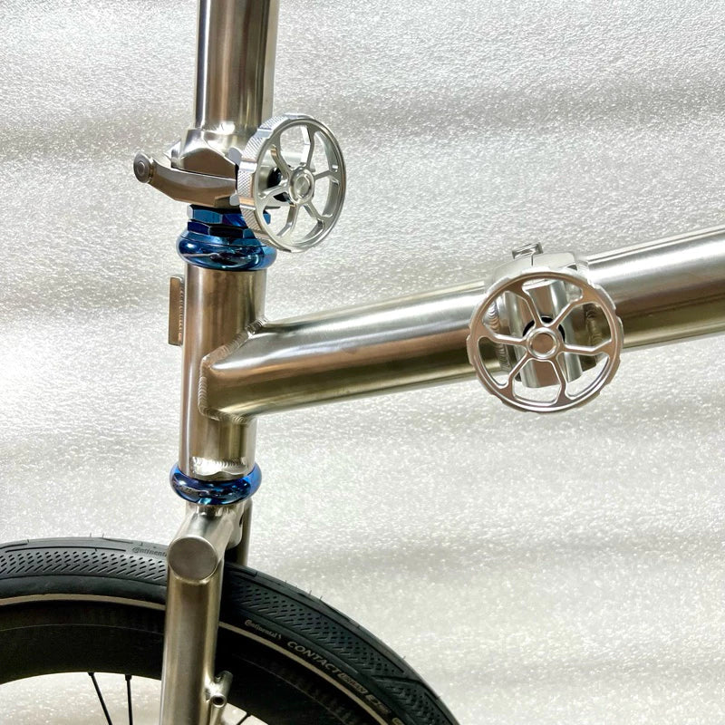 Trifold bike hinge clamp water tap shape easy grip Aluminium